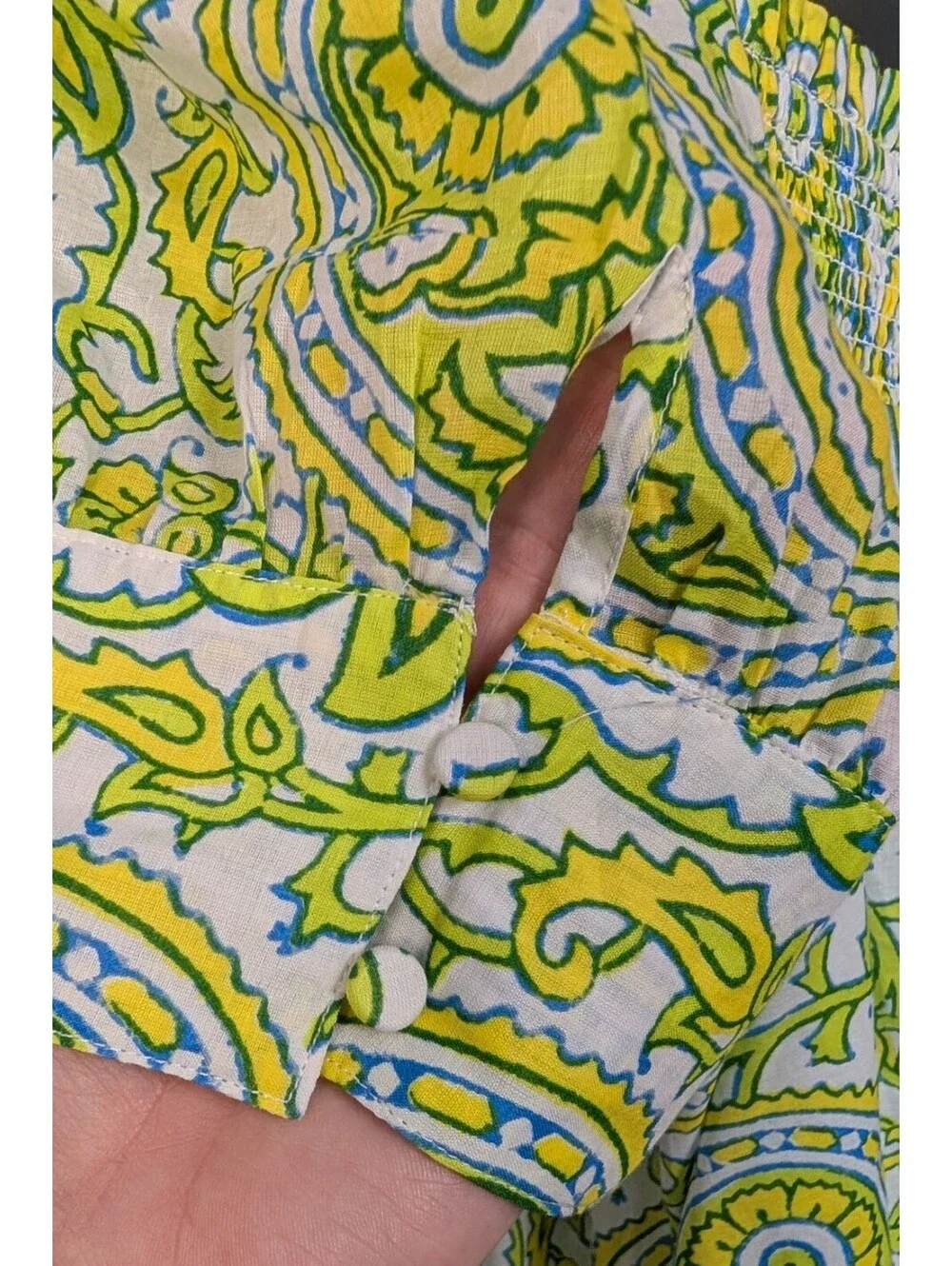 Dopamine Dressing SZ Blockprints x J.Crew Paisley Smocked Mini XL NWT